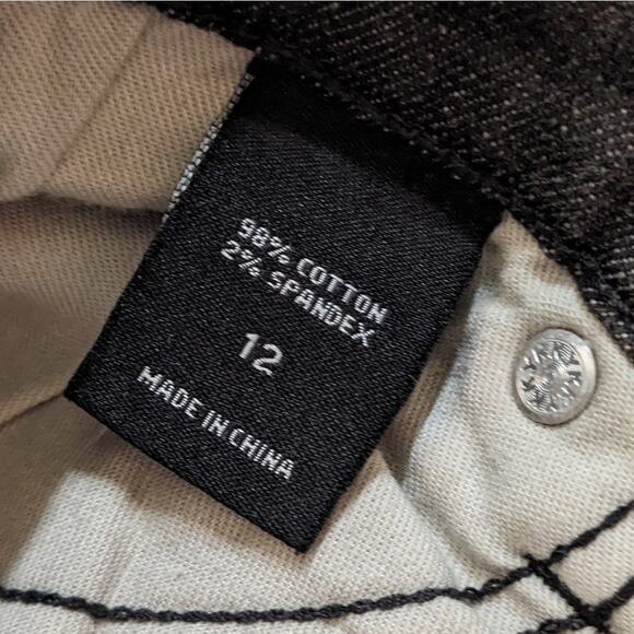 London Jean jeans whitewashed back pocket zippers size 12 - Picture 7 of 9